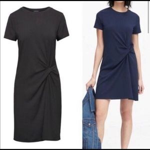 Banana Republic soft pinte twist front dress